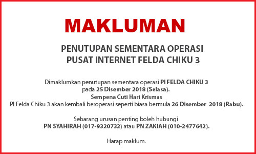 NOTIS PENUTUPAN CUTI KRISMAS