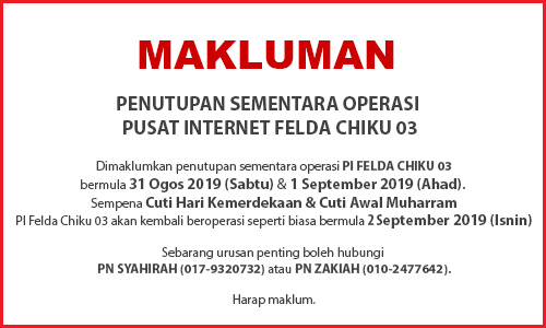 NOTIS PENUTUPAN PI cuti merdeka