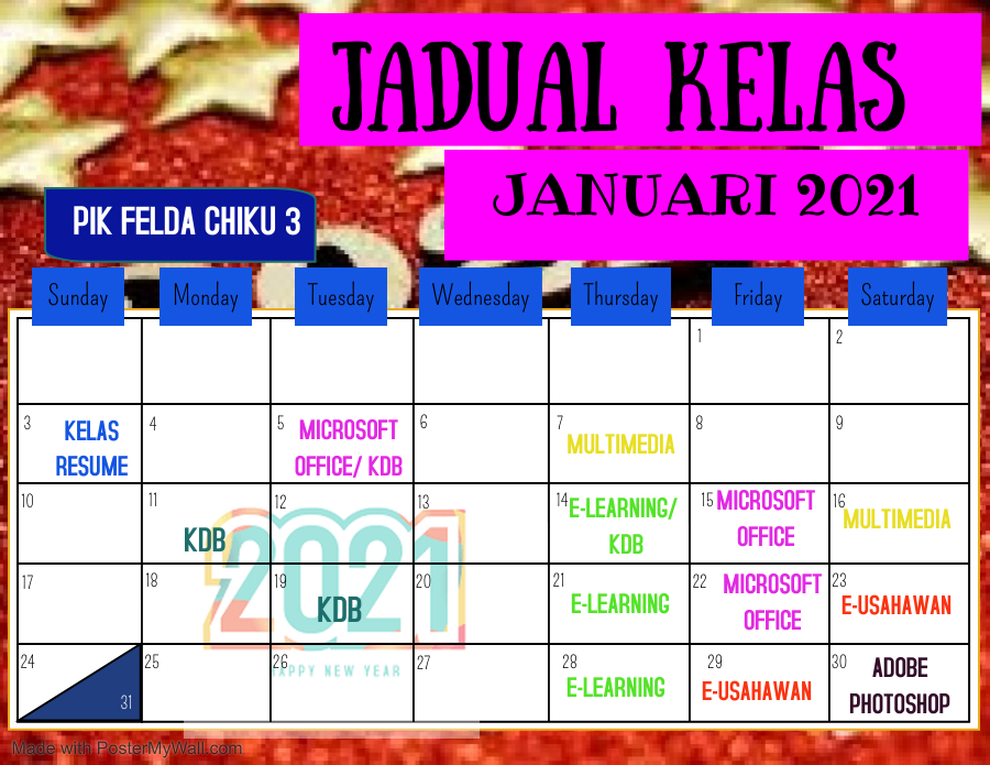 JADUAL KELAS JAN 2021