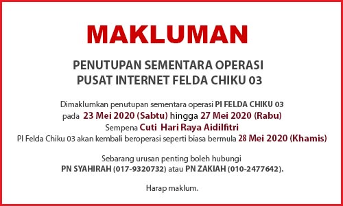 NOTIS PENUTUPAN PI HARI RAYA 2020