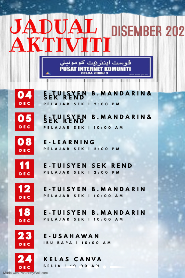 JADUAL KELAS DEC