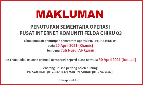 NOTIS PENUTUPAN PIK NUZUL AL QURAN