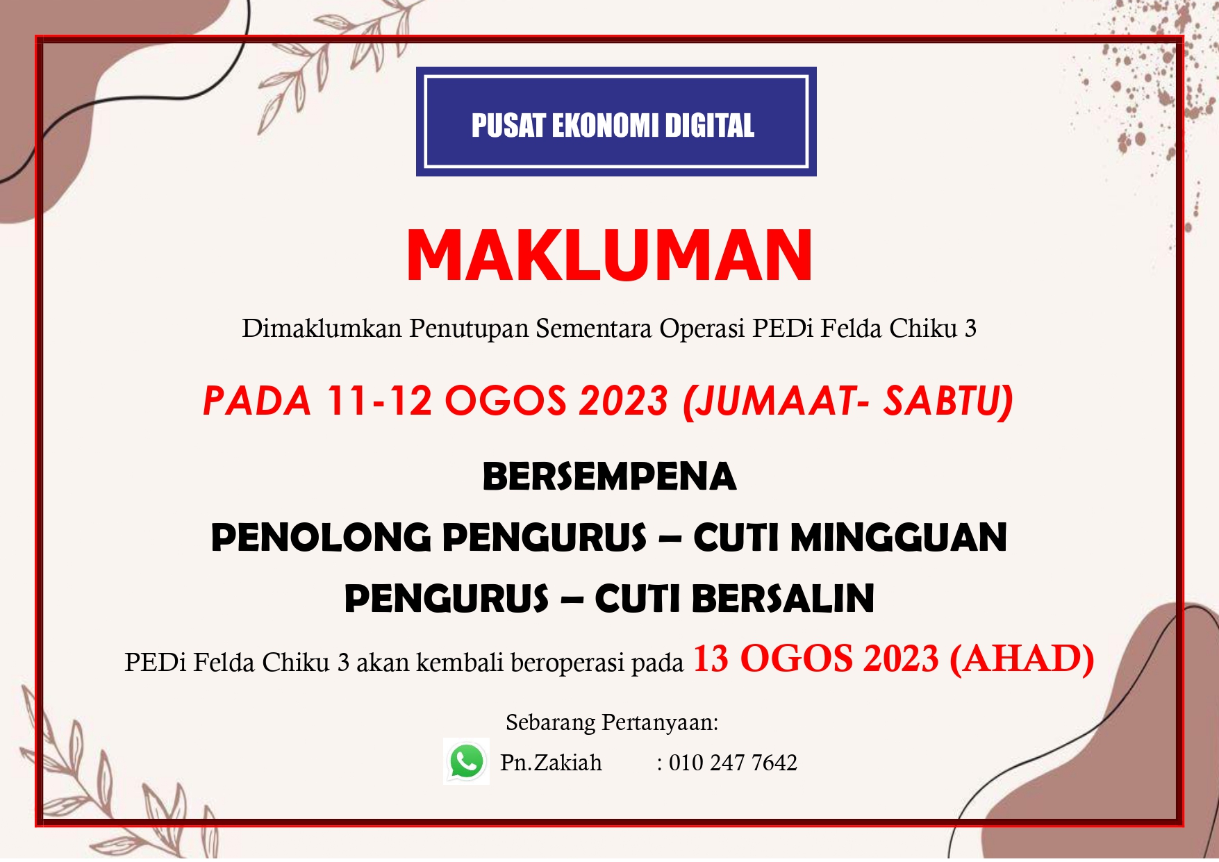 NOTIS TUTUP PEDi BERSALIN 1 page 0001