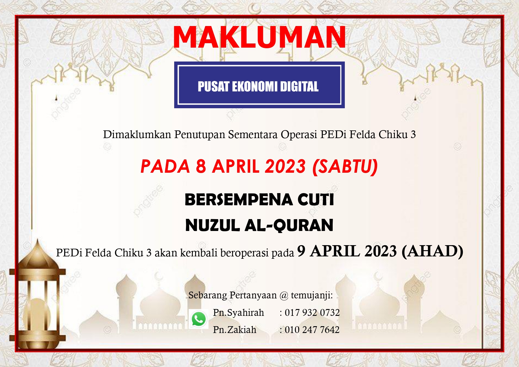 NOTIS TUTUP PEDi NUZUL page 0001