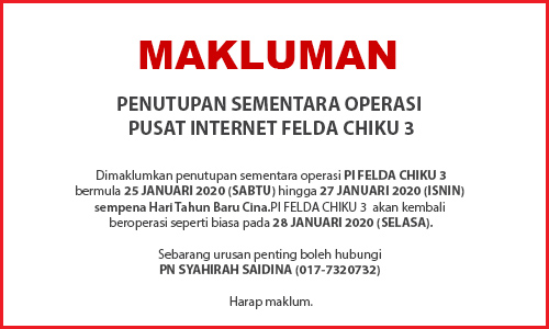 NOTIS PENUTUPAN PI tahun baru cina